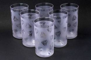 Finner (Pack of 6) Crystal Clear Transparent Water & Juice Glasses (Set of 6) Glass (300ml, Glass) Glass Water/Juice Glass
