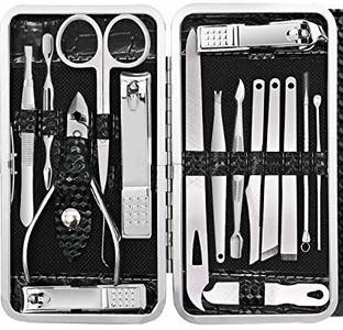 HUDA NAILS BEAUTY 16 in 1 Stainless Steel Manicure Pedicure Kit (Random Shades)