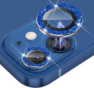 Casesily Camera Lens Protector for Apple iPhone 12 Mini Sparkling Glitter Metal Ring Protector