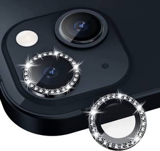 Casesily Camera Lens Protector for Apple iPhone 13 Diamond Stone Metal Camera Ring Protector