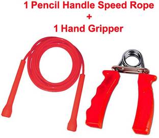L'AVENIR Sports & Fitness 1 Hand Grip Exerciser + 1 Pencil Handle Freestyle Skipping Rope