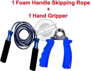 L'AVENIR Sports & Fitness 1 Hand Grip Exerciser + 1 Foam Handle Ball Bearing Skipping Rope