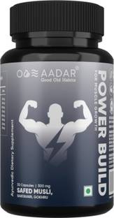 AADAR POWER BUILD | Ayurvedic Muscle Gain Capsules | Helps in Muscle Recovery and Improves Performance | 30 Capsules