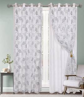 Thundershoppe 243.84 cm (8 ft) Door Velvet Blackout Curtain (Pack Of 2)
