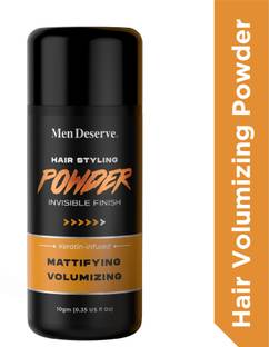 Men Deserve Hair Styling Powder for High Volume, Strong Hold, Matte Look nd Invisible Finish Hair Powder