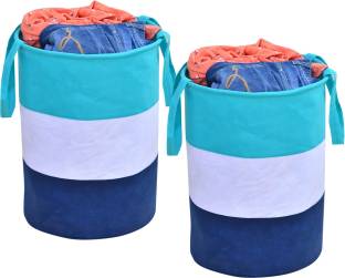 Flipkart SmartBuy 45 L Green, White, Blue Laundry Basket