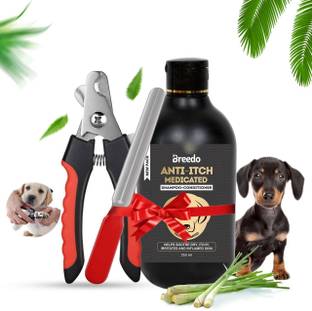 Breedo Dog Need (Combo of 2) Anti-itch Shampoo Conditioner + Nail Clipper Allergy Relief, Conditioning, Anti-fungal, Anti-microbial, Anti-itching, Anti-dandruff Natural Dog Shampoo