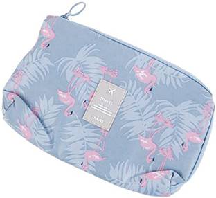 HOUSE OF QUIRK Multi-Function Portable Digital Product Storage Bag- Grey Flamingo-21X14X3CM