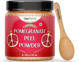OurHerb Pure & Natural Pomegranate Peel Powder for Health, Skin & Hair with Spoon-100g