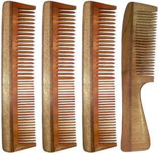 Ginni Marketing Neem Wooden Comb (regular and regular handle )