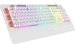 Redragon K512 WHITE Wired USB Standard Gaming Keyboard Compatible with Desktop, Laptop, Mac