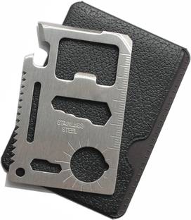 DSTECHBAR Card Tool 11 in 1 Pocket Tool Emergency Survival Tool Camping Pocket Tool Can Opener, Survival Knife