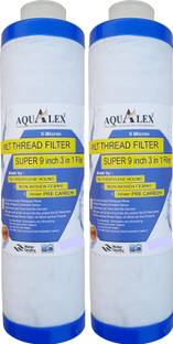 AQUALEX 2pc MLT filter Cartridge 9 inch. 3 in 1 Multilayered Tap Mount Water Filter
