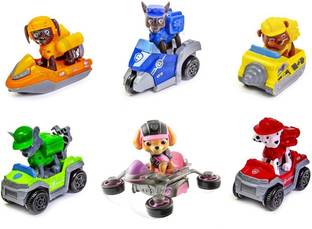 Quasar 6 in 1 Unbreakable Plastic Pup Buddies Figure Team Mission Toy Pup Badge