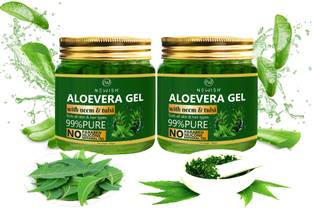 NEWISH Aloe vera Gel With 100% Pure Neem And Tulsi For Skin, Hair And Body