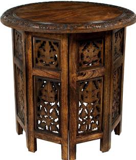 Artesia Wooden Handcrafted Carved Solid Folding Coffee Table Solid Wood Coffee Table