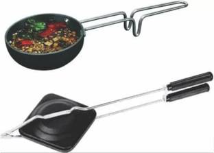 CrossPan Trendy Non Stick 2pc (Sandwich Toaster & Tadka Hard Anodised Pan) कुकवेयर सेट
