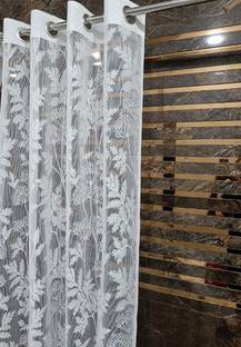 HHF DECOR 153 cm (5 ft) Polyester Semi Transparent Window Curtain Single Curtain