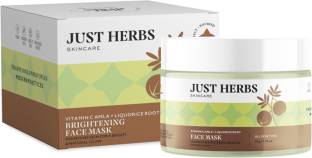 Just Herbs Vitamin C Clay Face Mask Pack with Amla & Liquorice Root For Detan & Brightening
