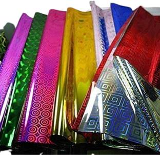 GANESH CREATIONS Gift Wrapping Paper Plastic Sheets Metallic Gift Wrapping Paper Sheet Plastic Gift Wrapper