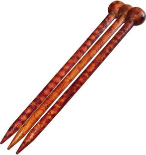 SENECIO® 3 pack wooden hair sticks random designs sticks Bun Stick