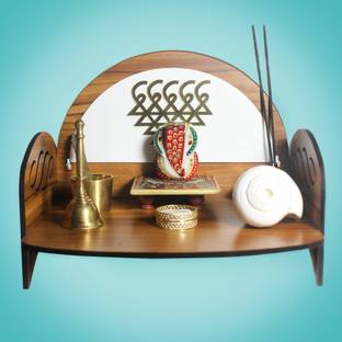 Heartily™ Saraswati Mandir Wooden Home Temple I Engineered Wood Home Temple