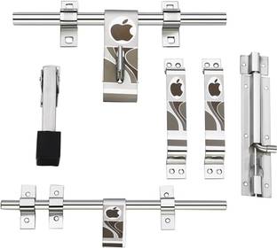 ANALEX Door kit handle,Tow door handle,one Door stopper,(stainless steel) Steel Door Handle