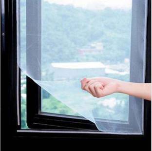 Iblay HDPE - High Density Poly Ethylene Adults Washable (2 x 2 ft) Black Mosquito Mesh for Windows with Stitched (23x23 cm) Mosquito Net