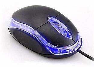 SM Exports Plug and Play Mouse, 3-Button with Clickable Scroll Wheel, pack of 1. Wired Ambidextrous Optical  Gaming Mouse