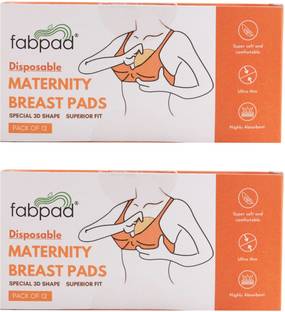 FabPad Disposable Maternity & Nursing Breast Pads After Delivery for Women (Pack of 24) Nursing Breast Pad