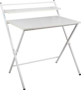 blumuno X-Plus Folding Table (Dreamy White) Engineered Wood Study Table