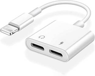 ONCRO White 2 in1 Audio Splitter Earphone Converter & Phone Charger | Double Ports Phone Converter