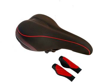 ShreNik Bicycle Saddle Grip Handle Combo Senior MTB Bikes Seat Cycle Saddle