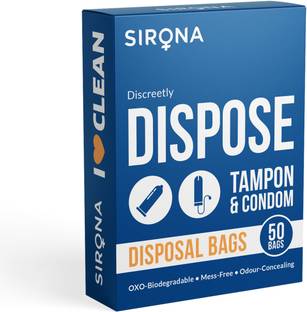 SIRONA Discreetly Dispose Tampon and Condom Disposal Bags - 50 Bags Sanitary Pad