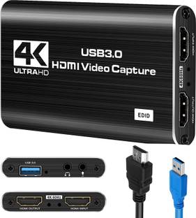 microware 4K UltraHD USB 3.0 HDMI Video Capture for Gaming/Live Streaming/Video Conference Media Streaming Device
