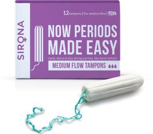 सिरोना FDA Approved Non Applicator Tampons for Medium Flow टैम्पोन्स