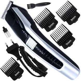 HTTCC Waterproof Rechargeable Beard Moustache Trimmer Hair Clipper 600 mAh Battery WQ Fully Waterproof Grooming Kit 120 min  Runtime 4 Length Settings