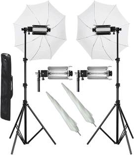 WON 1000w Light with 9 feet Stands Porta Kit and Umbrella Light Carry Bag (Set of 2) Tripod Kit
