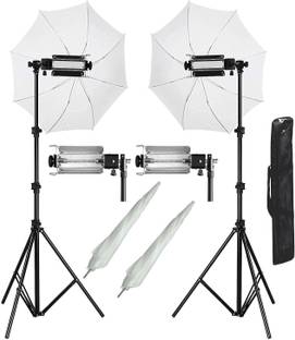 WON Porta Kit 1000w Light with 9 feet Stands and Umbrella Light Carry Bag (Set of 2) Tripod Kit