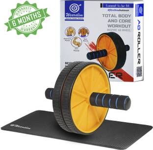 Wearslim Professional Non-Slip Handles Double Wheel Ab Roller with Knee Mat Ab Exerciser