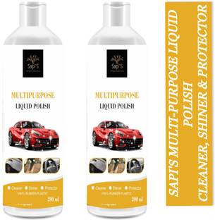 SAPI'S Multipurpose Liquid Polish to Shine Car Dressing Spray, 200 ml Pack 2
