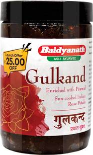 Baidyanath Gulkand 400gram - Enriched with Prawal Sun-cooked Indian (Rose Petal Jam)