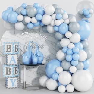 R G ACCESSORIES Solid 82 pcs baby shower theme party decoration balloon garland kit Balloon