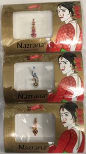 Nazrana Vertical bindi CENTER OF FACE HEAD Pink, Blue Bindis