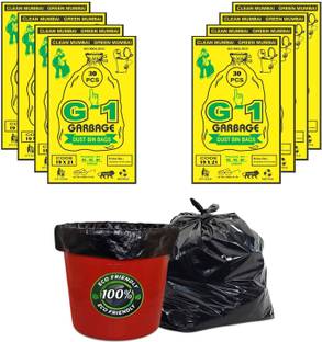 G-1 19x21 Inch, Medium Black Garbage Bags, Pack of 8 Medium 15 L Garbage Bag  Pack Of 240