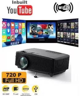 IBS BEST QUALITY 1080p Full HD WIFI with Built-in YouTube HDMI,VGA,AV ,USB, (7000 lm / Wireless / Remote Controller) Portable Projector