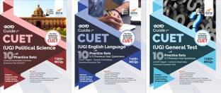 Crack Go To Guide For CUET (UG) Political Science, English & General Test With 10 Practice Sets & 5 Previous Year Questions; CUCET - Central Universities Common Entrance Test (Set Of 3 Books)