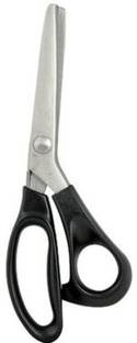 A-mart™ Premium Black Handle 10 inches Zig-Zag Scissor for Fashion Designing कैंची