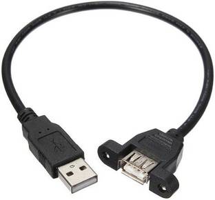 TECHGEAR 30cm USB 2.0 A Male to USB A Female Panel Mount Adapter Cable USB Adapter