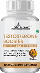 Herbs Library Testosterone Booster for Men Strength Stamina Power(60 Capsules)